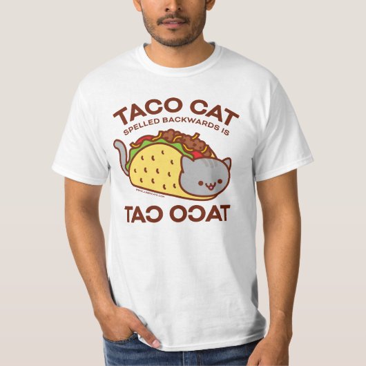 Kat T-Shirt - Taco CAT Achterwaarts geknepen is... (Voorkant)