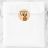 Kat T-shirts en cadeaus Ronde Sticker (Tas)