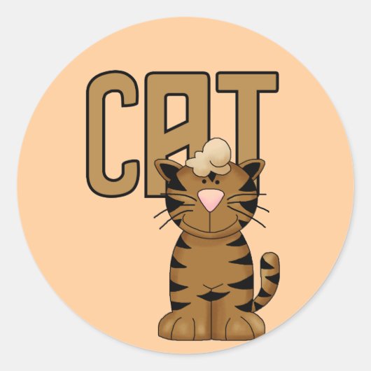 Kat T-shirts en cadeaus Ronde Sticker (Voorkant)