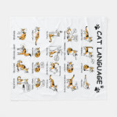 Kat-taal, grappige kat Kitten, liefdeskat-cadeauid Fleece Deken (Voorkant (Horizontaal))