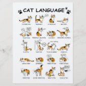 Kat-taal, grappige kat Kitten, liefdeskat-cadeauid Menu (Voorkant)