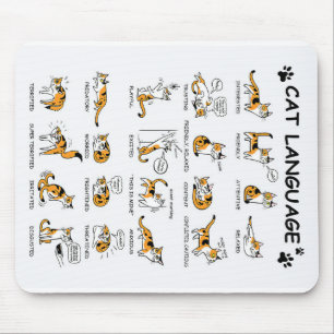 Kat-taal, grappige kat Kitten, liefdeskat-cadeauid Muismat