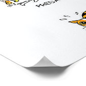 Kat-taal, grappige kat Kitten, liefdeskat-cadeauid Poster (Hoek)