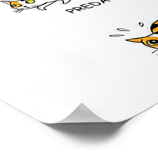 Kat-taal, grappige kat Kitten, liefdeskat-cadeauid Poster (Hoek)