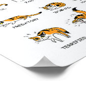 Kat-taal, grappige kat Kitten, liefdeskat-cadeauid Poster (Hoek)