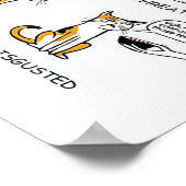 Kat-taal, grappige kat Kitten, liefdeskat-cadeauid Poster (Hoek)