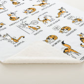 Kat-taal, grappige kat Kitten, liefdeskat-cadeauid Sherpa Deken (3/4)