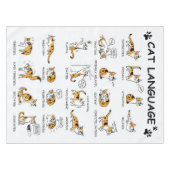 Kat-taal, grappige kat Kitten, liefdeskat-cadeauid Tafelkleed (Voorkant (Horizontaal))