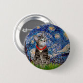 KAT (Tabby2) - Sterrennacht Ronde Button 5,7 Cm (Voorkant /achterkant)