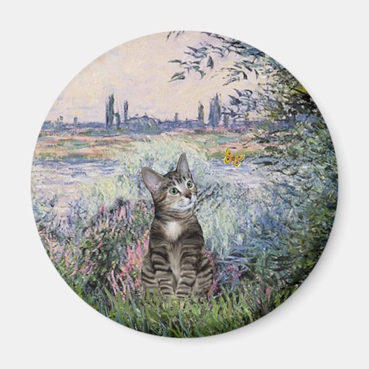 Kat (Tabby 2) - Aan de Seine Magneet (Voorkant)