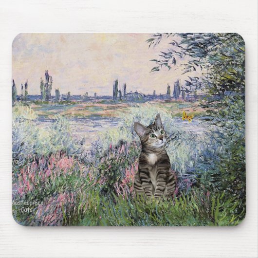 Kat (Tabby 2) - Door de Seine Muismat (Voorkant)
