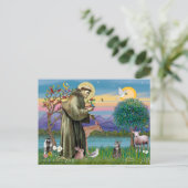 Kat (Tabby 2) - Sint Franciscus Briefkaart (Staand voorkant)