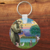 Kat (Tabby 2) - Sint Franciscus Sleutelhanger (Voorkant)