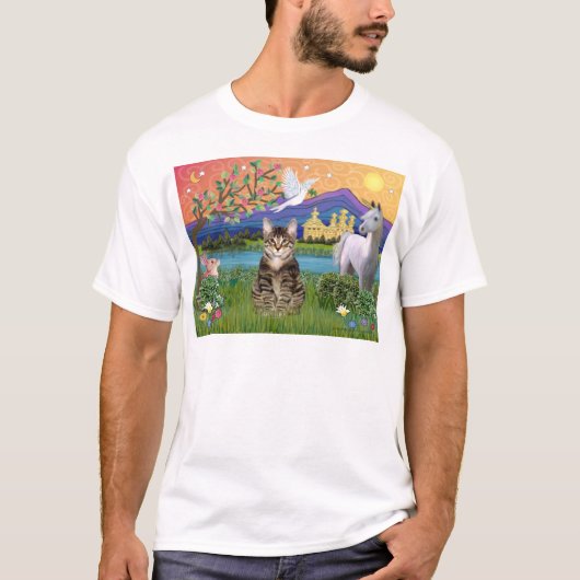 Kat -(Tabby) - Fantasieland T-shirt (Voorkant)