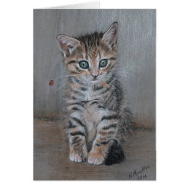 Kat, tabby kitten, gewoon poseren, mooie kunst.
