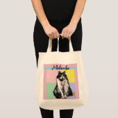 Kat Tabby Pastel Katten Kinder Meisjes Lichtroze Tote Bag (Voorkant (product))