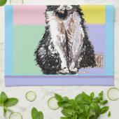 Kat Tabby Pastel Katten Vrouwen Pastel Kleuren Theedoek (Gevouwen)