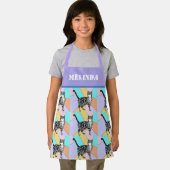 Kat Tabby Patroon Pastel Katten Kinder Meisjes Sch Schort (Insitu)