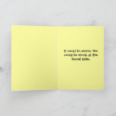 Kat Tabel Funny Thanksgiving Kinderen Tabel Joke Feestdagen Kaart (Binnen)