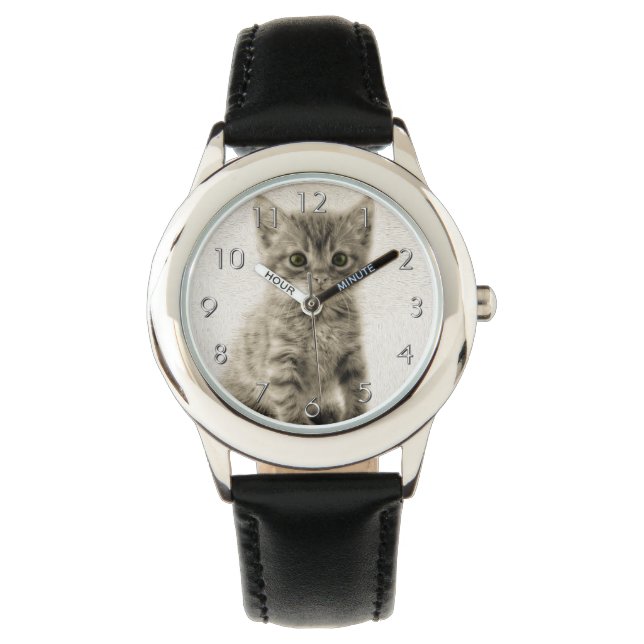 Kat tablet horloge (Voorkant)