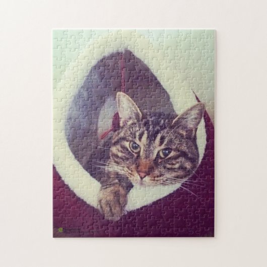 Kat tablet in Hut close-up foto Legpuzzel (Verticaal)