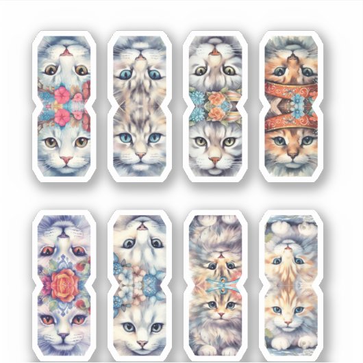 Kat Tabs voor Journaling Sticker (Voorkant)