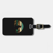 Kat  tachtig stijl Kat achteruit versteld Bagagelabel (Voorkant horizontaal)