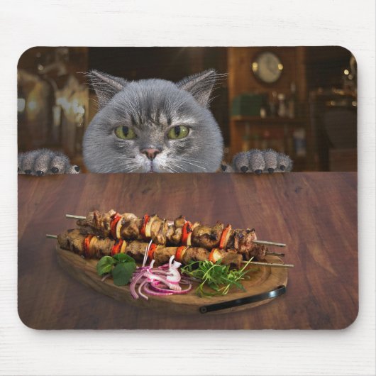 Kat, tafel, dieren muismat (Voorkant)