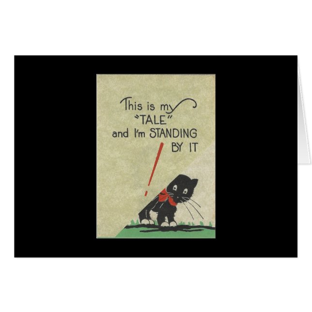 Kat "Tale"-kaart (Voorkant Horizontaal)