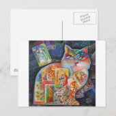 kat-tarot briefkaart (Voorkant / Achterkant)