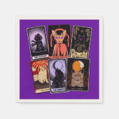 Kat Tarot-Kaart-Halloween Empress. Hermit, Fool Servet (Voorkant)