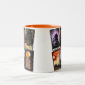 Kat Tarot-Kaart-Halloween Empress. Hermit, Fool Tweekleurige Koffiemok (Center)