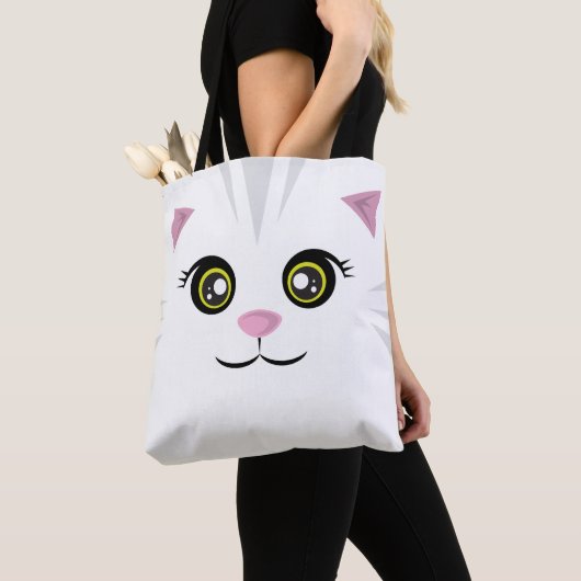Kat-Tas - Grijze strepen Tote Bag (Dichtbij)