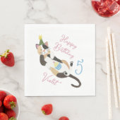 Kat-tastic Purrfect Birthday Party Custom Napkins Servet (Insitu)