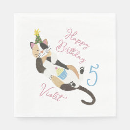 Kat-tastic Purrfect Birthday Party Custom Napkins Servet