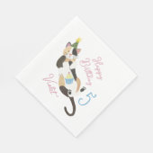 Kat-tastic Purrfect Birthday Party Custom Napkins Servet (Hoek)
