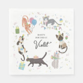Kat-tastic Purrfect Birthday Party Custom Servet (Voorkant)