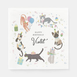 Kat-tastic Purrfect Birthday Party Custom Servet