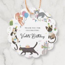Kat-tastic Purrfect Birthday Party Dank u Bedankjes Labels