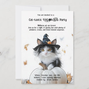 😺Kat-tastisch HALLOWEEN-feest Uitnodiging
