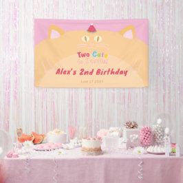 Kat "Te Schattig om Aan te Paken" 2e Verjaardagsba Spandoek