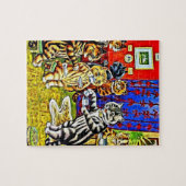 KAT TEA PARTIJ, Jigzaag Puzzle Louis Wain's Cats Legpuzzel (Horizontaal)