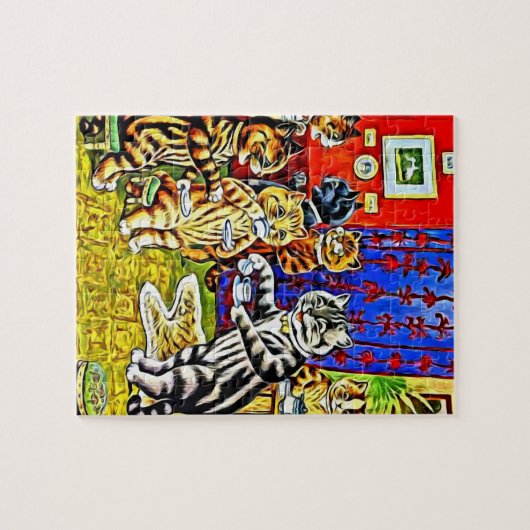 KAT TEA PARTIJ, Jigzaag Puzzle Louis Wain's Cats Legpuzzel (Horizontaal)