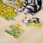 KAT TEA PARTIJ, Jigzaag Puzzle Louis Wain's Cats Legpuzzel (Zijkant)