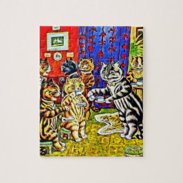KAT TEA PARTIJ, Jigzaag Puzzle Louis Wain's Cats Legpuzzel