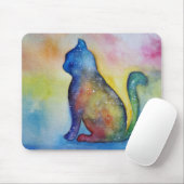 Kat-tekenmousepad Muismat (Met muis)