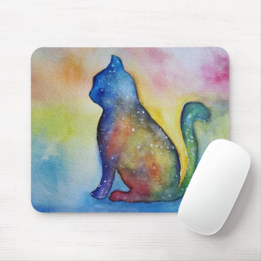 Kat-tekenmousepad Muismat (Met muis)