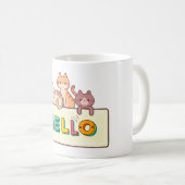 Kat, tekstvak, doodle koffiemok (Voorkant rechts)