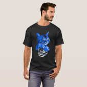 Kat terug de blauwe schimmelcadeautjes t-shirt (Voorkant volledig)