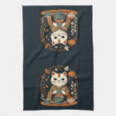 Kat Thee Tijd Japans Theedoek (Verticaal)